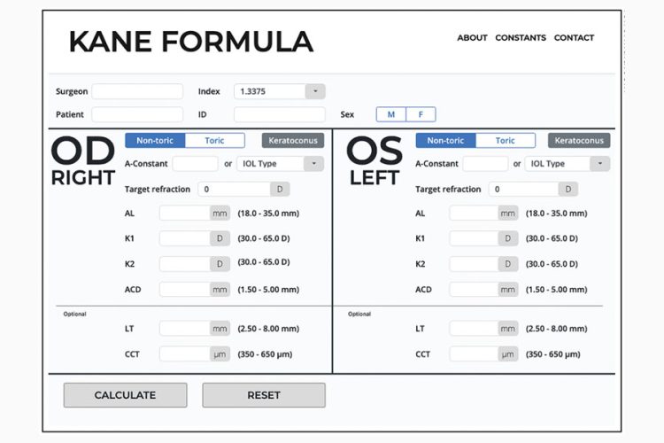 Cálculo de LIO para ojos inusuales